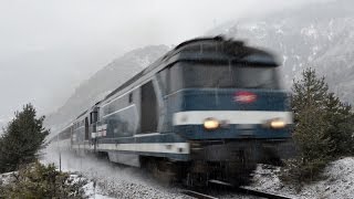 Les Trains de lhiver 2014 à Briançon Winter 2014 quotSuper pointesquot in the Alps [upl. by Zzaj782]