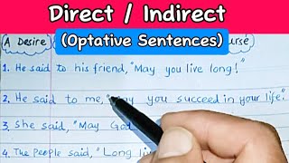 Direct amp Indirect Speech  Optative Sentences  ELT  Grammar  Narration LinguaFranca1 [upl. by Chemar966]