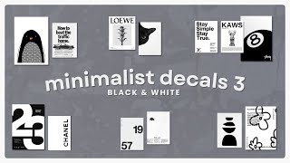 60 minimalist aesthetic decals codes  black and white  Bloxburg  Berry Avenue [upl. by Davon266]