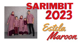 Baju Couple Koko Gamis Nibras Terbaru Sarimbit Estela Maroon Lebaran 2023 [upl. by Oskar]