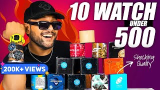 UNBOXING 10 Best Watch Under 300500 For Men 🔥 Amazon Watch haul Review 2023  ONE CHANCE [upl. by Nnhoj]