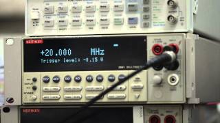 Keithley 2001 DMM frequency measurement demo [upl. by Redlac]