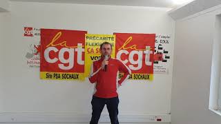 Jérôme délégué CGT sur le site de Belchamp pour la CGT PSA Site de Sochaux [upl. by Aram]