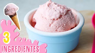 El HELADO de FRUTA mas CREMOSO con solo 3 INGREDIENTES  Helado Casero Sin Maquina [upl. by Vorfeld619]