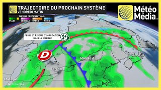 Système qui fonce vers le Québec  temps violent pour les ÉtatsUnis [upl. by Ardnaxila]