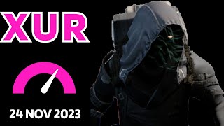 Where is XUR Today Destiny 1 D1 XUR Location and Official Inventory and Loot 24 Nov 2023 11242023 [upl. by Notsuoh]