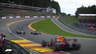 Bottas Awesome Eau Rouge Pass on Hartley  F1 Best Overtakes of 2018 [upl. by Adiasteb]