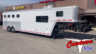 2001 Featherlite 8410 4Horse Trailer with Lots of Storage [upl. by Oninotna585]