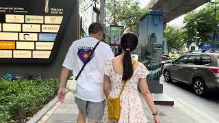 Bangkok City Walk Central Embassy Park Hyatt to BTS Chit Lom [upl. by Nilrem]