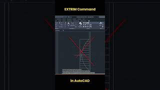 EXTRIM Command in AutoCAD shorts autocad [upl. by Dinnie]