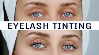 TINTING MY OWN LASHES AT HOME [upl. by Juliann]