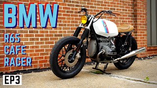 BMW Cafe Racer  Time Crunch Build Completion  R65 Build PT3 [upl. by Suoivatram]