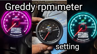 Greddy rpm meter setting in zen [upl. by Namrehs]