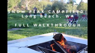 Snow Peak Campfield Long Beach  FULL WALKTHROUGH  Japanesestyle camping comes to North America [upl. by Yztim]