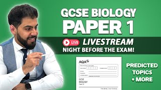 📝 GCSE AQA Biology Paper 1  🔴 Live Stream  830 PM  Predicted Topics  Combined amp Triple Science [upl. by Marinna]