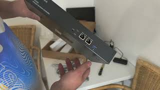 Tp link omada hardware controller oc300 unboxing video in 4k hdr [upl. by Kerad]