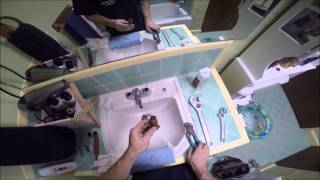 two handle American Standard lavatory faucet rebuild [upl. by Byrn272]