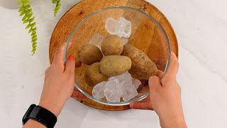 A way to peel potatoes in a second without a peeler [upl. by Suoivatnod743]