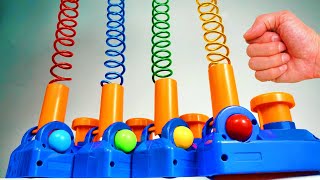 Iron Tube Marble Run Race ASMR  1 ☆ How High is the Sky ☆ Creative Healing Sound Machine DIY Build [upl. by Ellynad363]