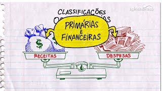 Orçamento Fácil  16  Classificações Orçamentárias  Receitas e Despesas  Primárias e Financeiras [upl. by Aicnelev]