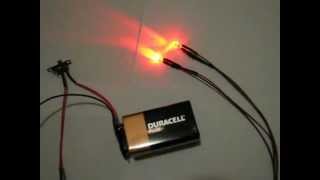 MODELLISMO KIT LED ROSSO LAMPEGGIANTE 9V  LED 3MM FLASHING RED [upl. by Sinne668]