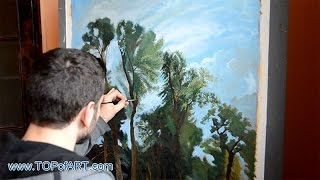 Constable  Trees at Hampstead  Art Reproduction Oil Painting [upl. by Ecneps685]