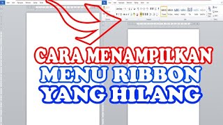 Cara Menampilkan Menu Ribbon yang Hilang II WORD 2010 [upl. by Ecnaret]