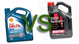 Shell Helix HX7 10w40 vs Motul 6100 Synergie 10w40 test [upl. by Ahsennek]