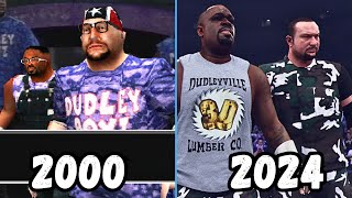 Evolution of Dudley Boyz Entrance 2000 2024  WWE Games [upl. by Wenda513]