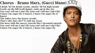 Clean Lyrics Gucci Mane Bruno Mars Kodak Black  Wake Up In The Sky [upl. by Abehsile]