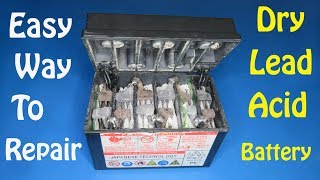 Easy way to repair 12v lead acid battery step by step  Awesome project that can help you [upl. by Sibylle703]