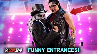 WWE 2K24  Top Funniest Entrances quotGIMMICK SWAPquot Cena Reigns Lesnar amp More [upl. by Nada]