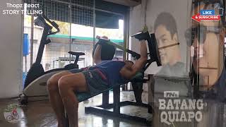 Chest workout to build big chest while telling a story about batang quiapo [upl. by Ninnette]