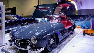 Kindig’s 1955 MercedesBenz 300SL Gullwing LSX 454 powered Fiberglass Restomod at SEMA [upl. by Eamon]