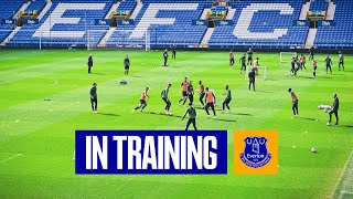 TOFFEES TRAIN AT GOODISON AHEAD OF CHELSEA AWAY  EVERTON IN TRAINING [upl. by Annonyw]