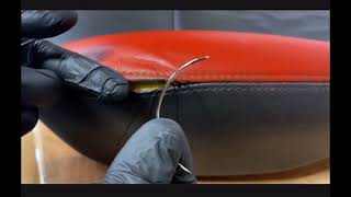 How To Hand Sew A Broken Seam On A Leather Car Seat [upl. by Aniuqahs]