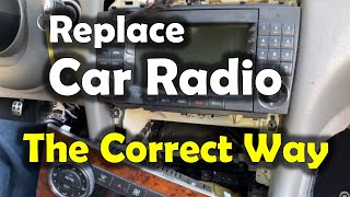 Mercedes Radio Removal and Replacement for CLK 550CLK 500W209C230W203 [upl. by Faline]