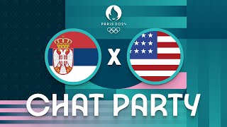 Serbia v USA  Mens Olympic Basketball Tournament Paris 2024  Chat Party ⚡🏀 [upl. by Thinia]