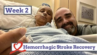 Hemorrhagic Stroke Recovery  Week 2 [upl. by Adranoel108]