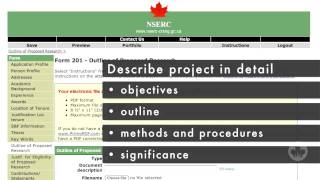 NSERC PDF program application tutorial [upl. by Lockhart]