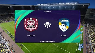 CFR Cluj vs Pafos FC 22082024 UEFA Europa Conference League PES 2021 [upl. by Akienat]