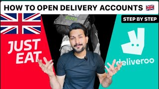 How to Open Delivery Accounts in UK 🇬🇧  Uber Eat  Just Eat  Deliveroo  Step by Step  Saim Ali [upl. by Chace]