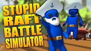 HUGE PIRATE BATTLE AT SEA  Stupid Raft Battle Simulator [upl. by Virgie]