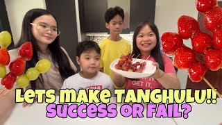 TRIED MAKING TANGHULU Success or Fail  Ryzza Mae Dizon [upl. by Schechinger]