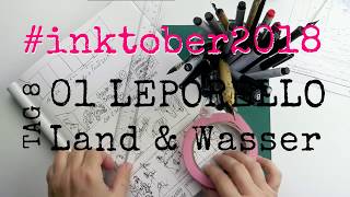 inktober2018  Tag 8 Leporello Land amp Wasser [upl. by Padget]