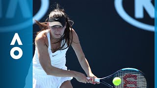 Eugenie Bouchard v Oceane Dodin match highlights 1R  Australian Open 2018 [upl. by Ylicec]