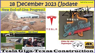 Megapack Done S Steel amp 2nd Floor Concrete 40 Cybertrucks 18 Dec 2023 Giga Texas Update 0835AM [upl. by Ainad]