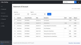 Online Banking System in ASPNET using C SQL Server and Bootstrap [upl. by Asiral]