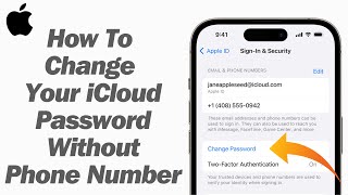 How To Change Your iCloud Password Without Phone Number 2024 [upl. by Htnnek]