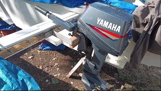 Yamaha 8HP Outboard Kicker Motor Mount for the Paradise Trimaran [upl. by Aivul593]